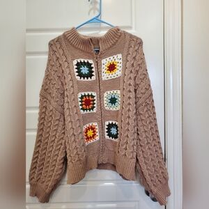 POL Granny Square Sweater